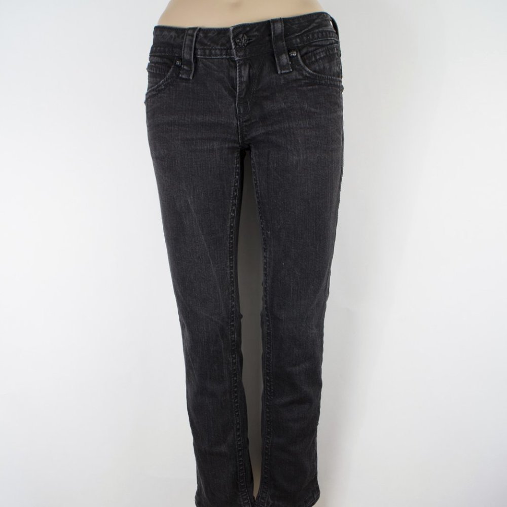 Rock Revival Patti Skinny 28 X 27 Women's Denim Jeans Black Denim